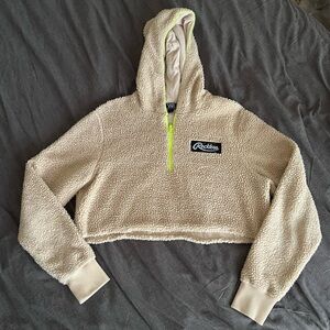 Young & Reckless Quarter Zip Crop Hoodies Size M